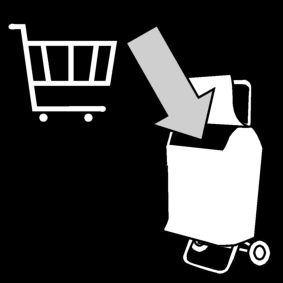 mettre les courses dans le chariot de courses